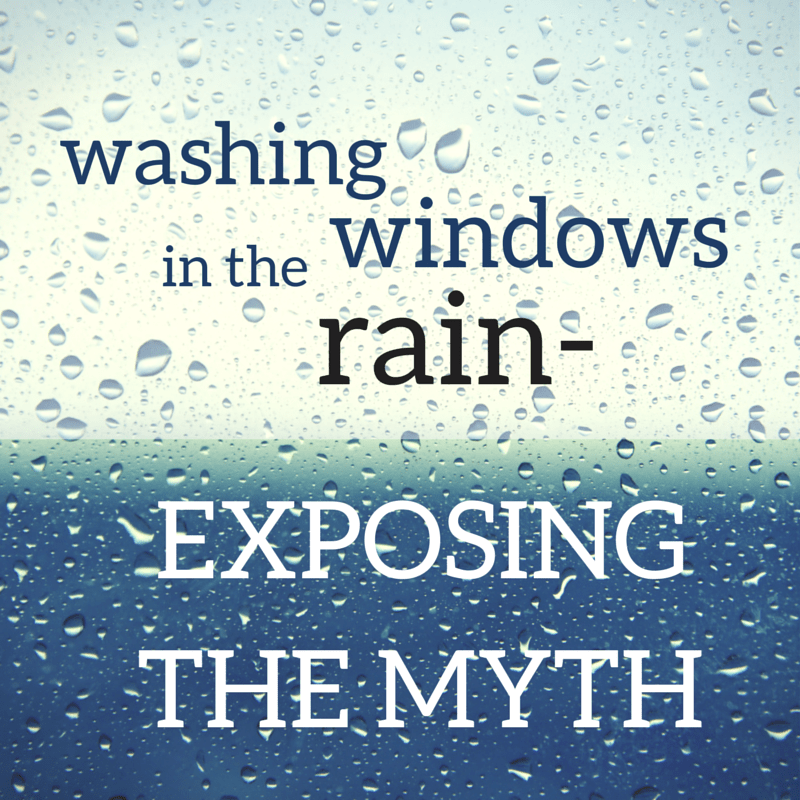 Umbrella Property Services - Washing Windows in the Rain